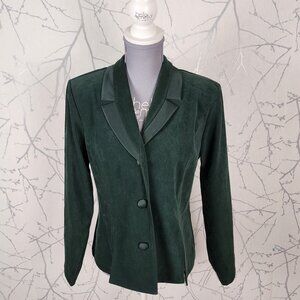 Jolibel Forest Green Button Front Fitted Blazer